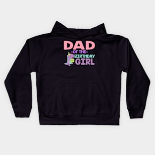 Dad Of The Birthday For Girl Saurus Rex Dinosaur Party Kids Hoodie